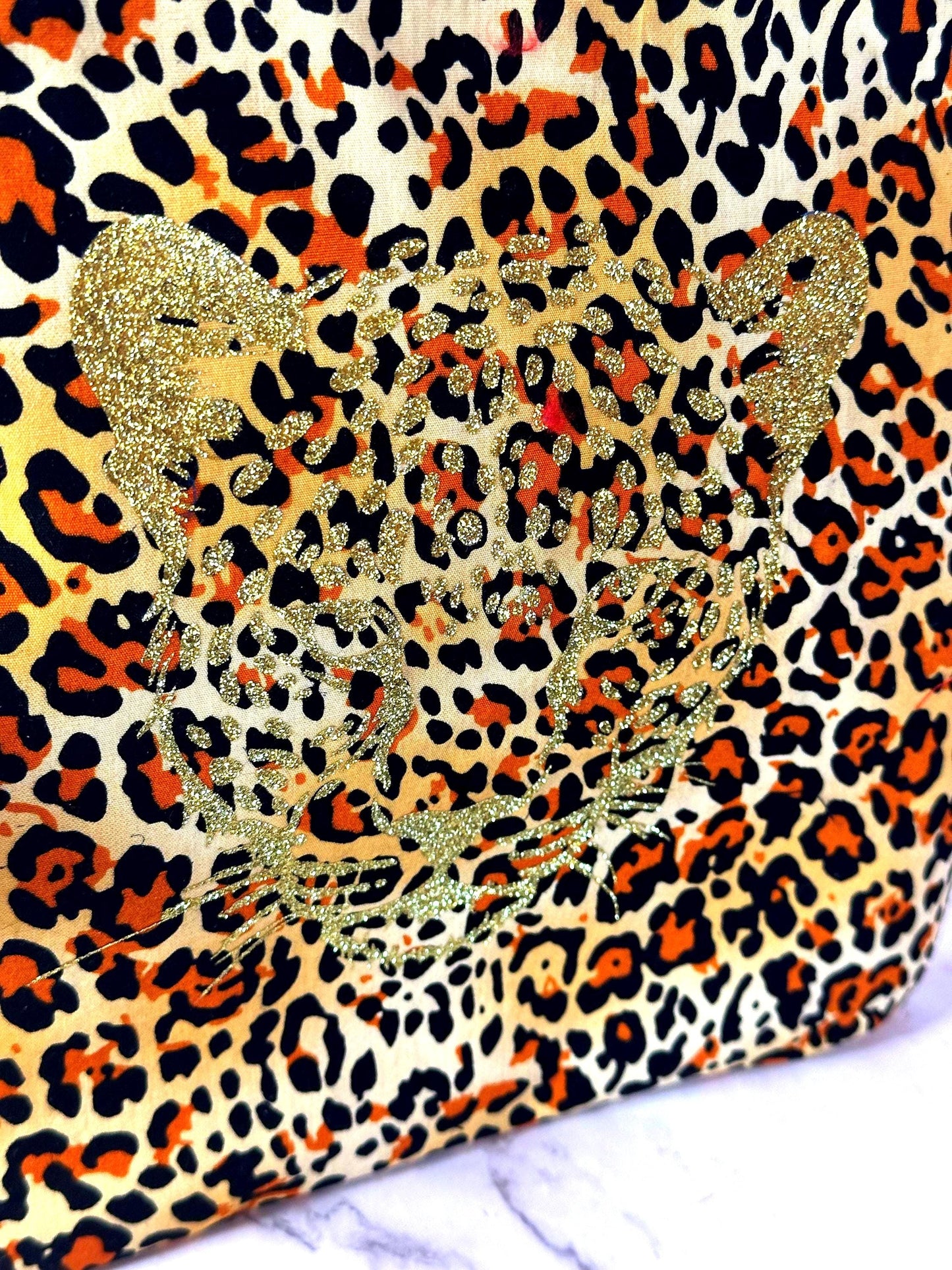 Leopard Makeup Bag,Animal Print, Oversized Clutch, Makeup Bag Makeup Pouch, Travel Bag Clutch, Wristlet, Gift for Her, Christmas Gift