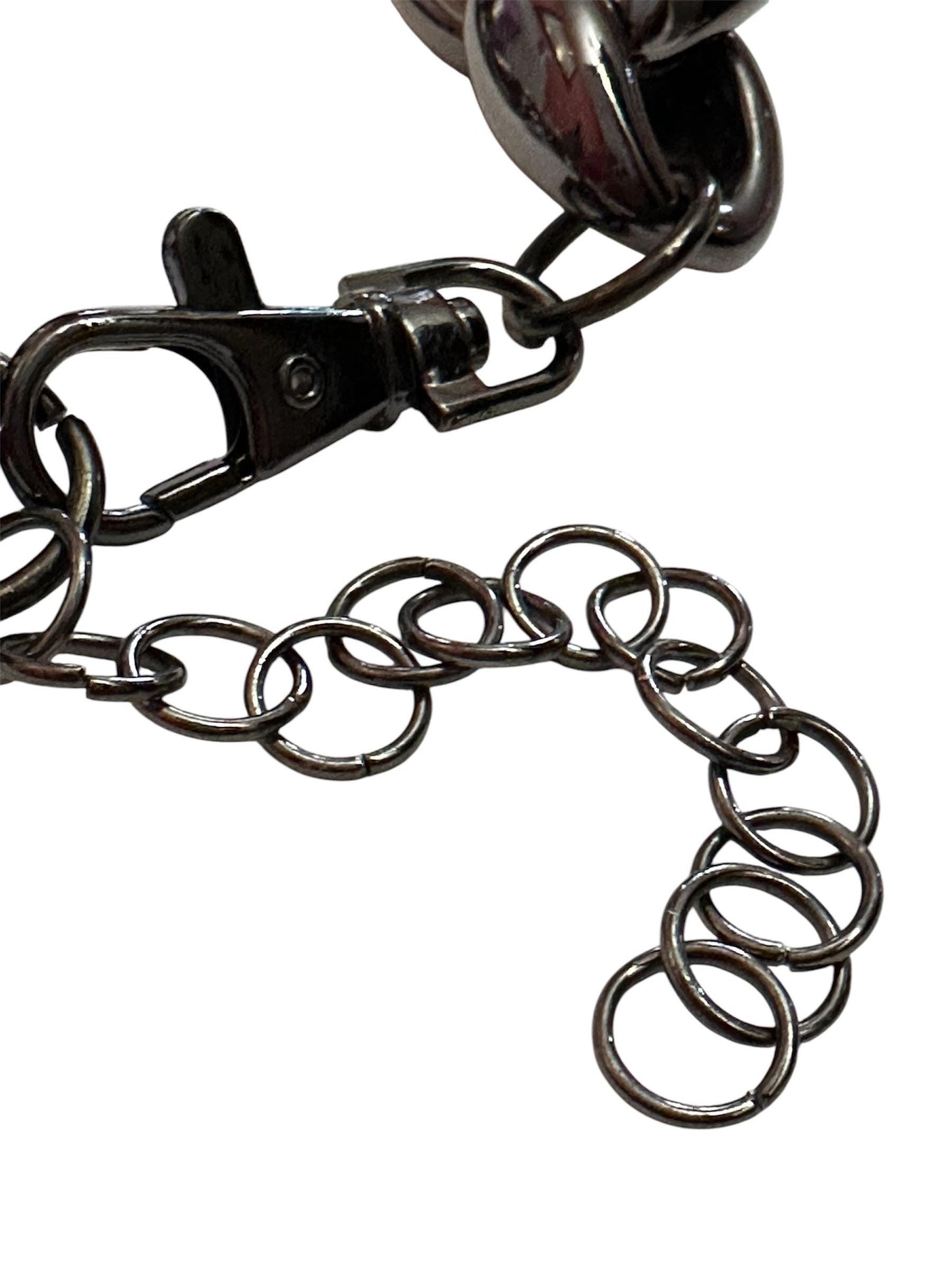 Chunky Chain Link Gunmetal Necklace Bold & Elegant Fashionable Chunky Long Necklace Gift For Her Handmade Jewelry Mother’s Day Layered Black