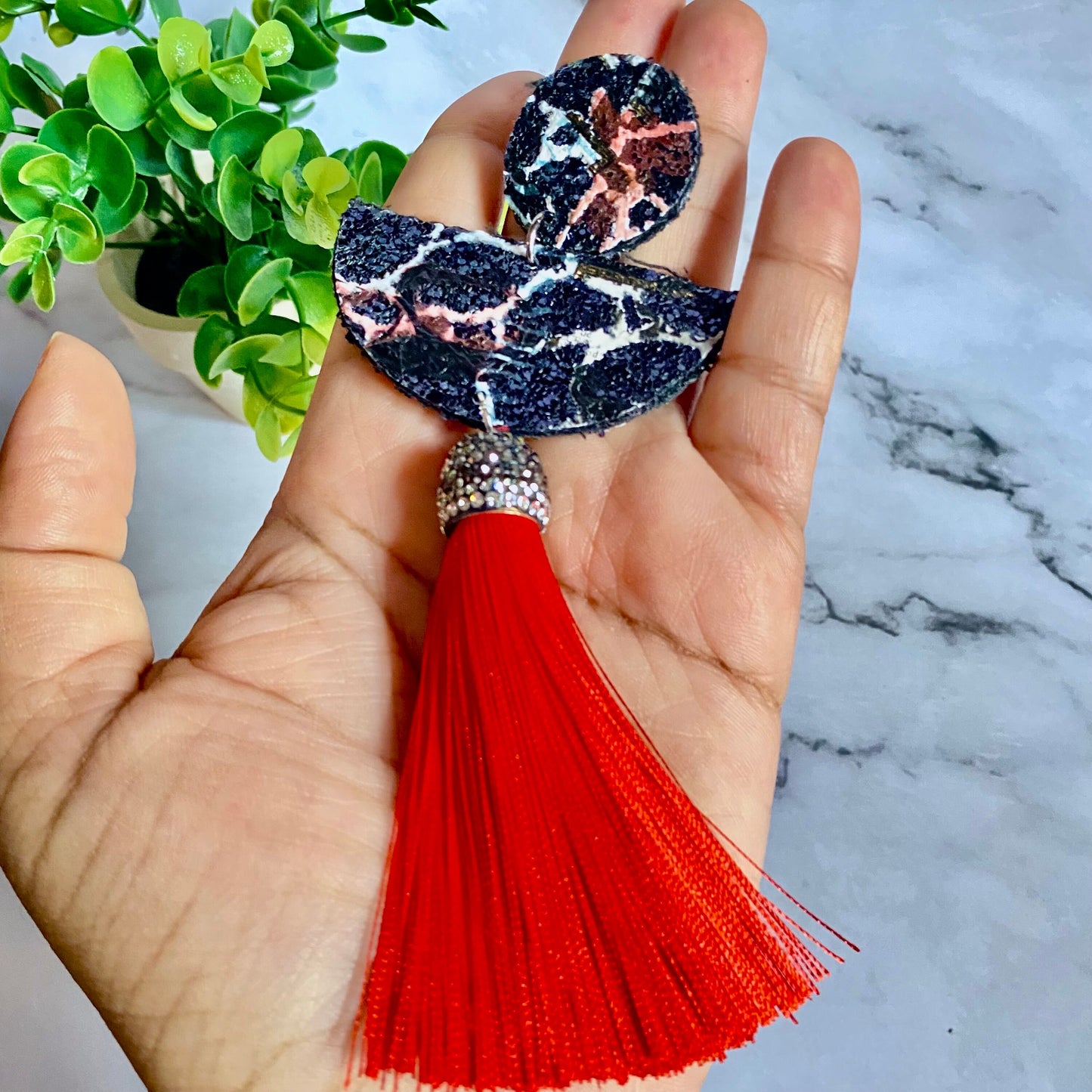 Leather Tassel Earrings – Boho Statement Earrings – Lightweight Dangle Earrings – Handmade Fringe Earrings – Western Festival Jewelry – Gift for Her