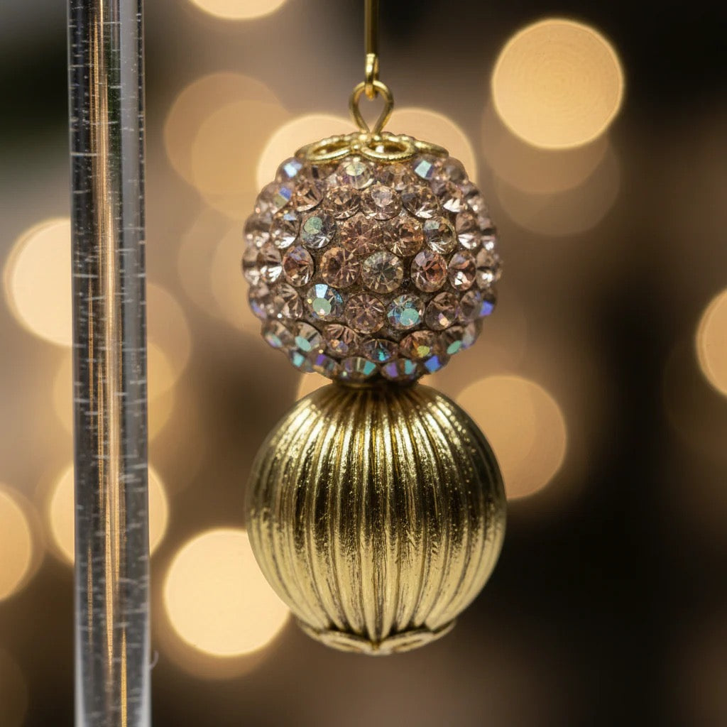 Luxury Crystal Drop Earrings | Gold Statement Earrings | Long Glam Dangle Jewelry