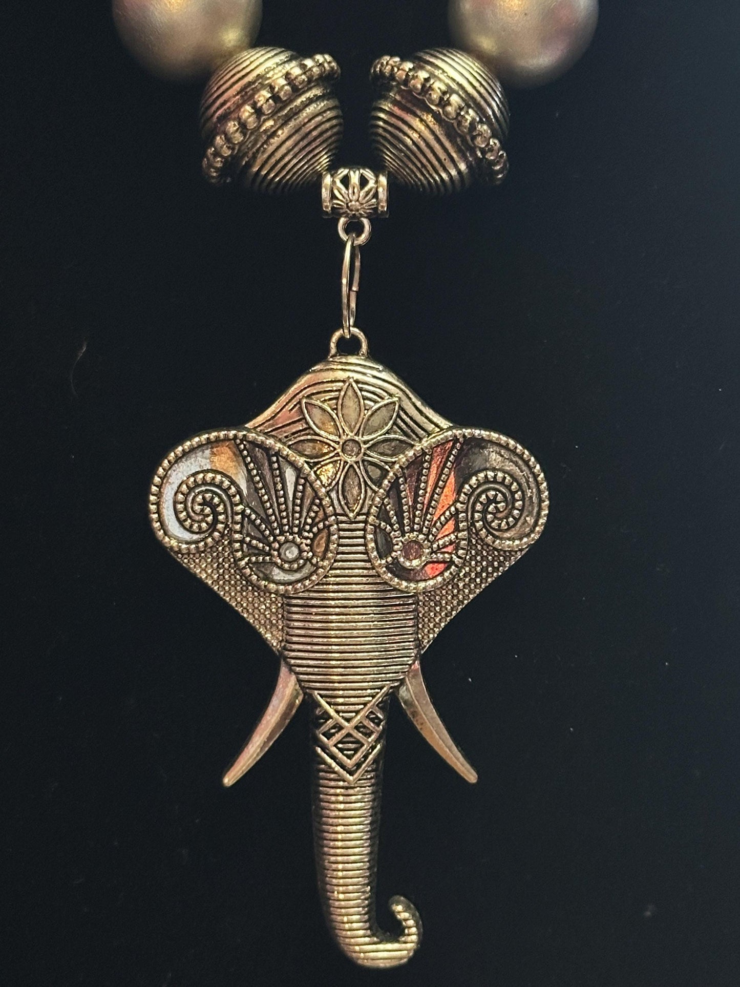 Silver Elephant Pendant Necklace: Tribal Fashion Jewelry