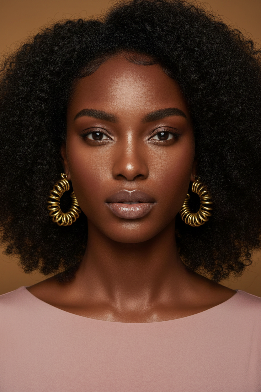 Chunky Gold Spiral Hoop Earrings – Handmade Wire Wrapped Statement Hoops