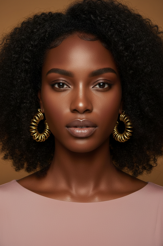 Chunky Gold Spiral Hoop Earrings – Handmade Wire Wrapped Statement Hoops